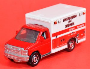 Hot Wheels San Luis Obispo Fire Dept. Ford E-350 Ambulance - 2009
