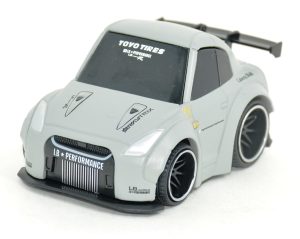 Mini GT Qube Carz Nissan GT-R (R35) LB Works Type 1, Rear Wing Ver. 1 Matte Grey